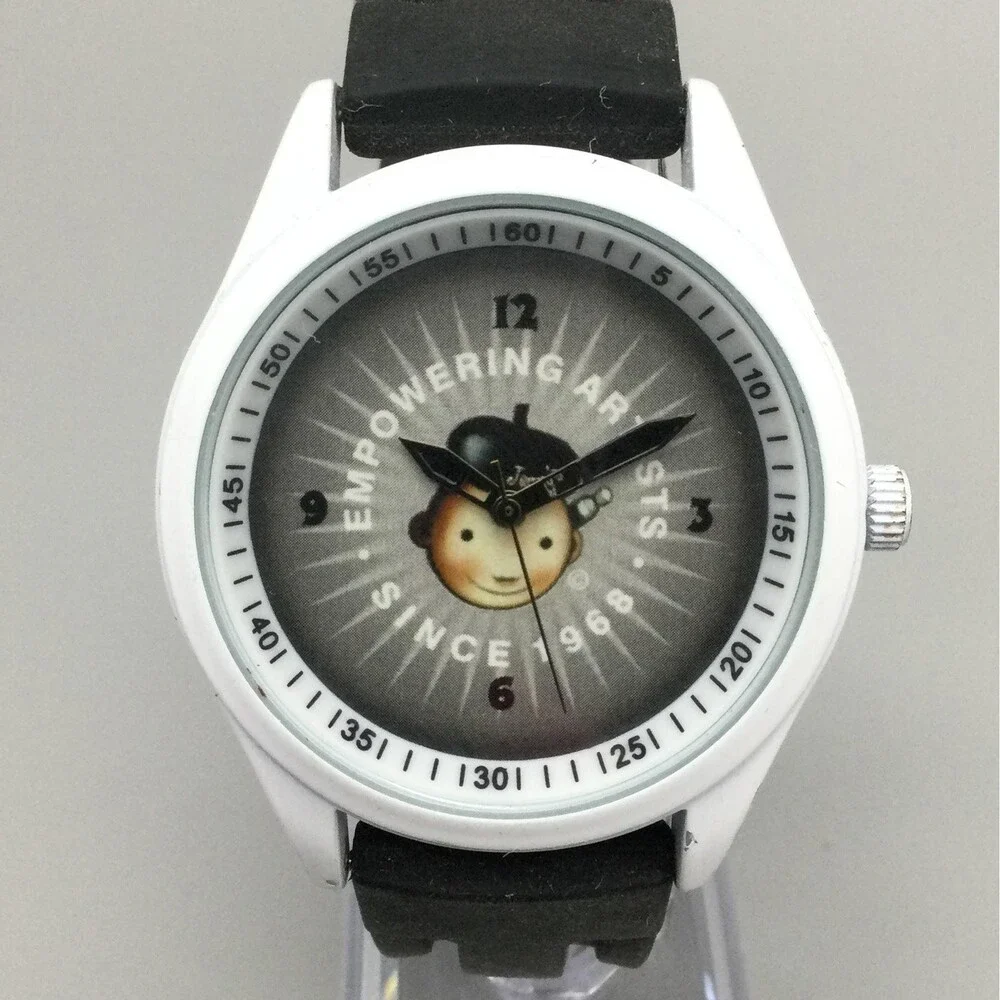 Jerry's Artarama Boys Watch Lil Jerry's Art Time Black Strap New Battery